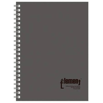 博崴PP線圈活頁筆記本/AD6021/25K/灰黑/95頁