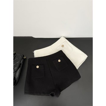 朵來美 新款搭配百搭能配一整個秋冬 短款粗花呢短褲女打底褲子