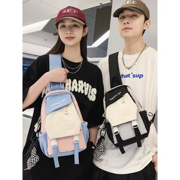 高級感小包包女夏2025新款百搭斜挎包尼龍布休閑胸包帆布腰包男潮