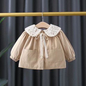 女童春裝風衣新款0一4歲3小寶寶2周春秋季嬰兒小童純棉韓版外套潮