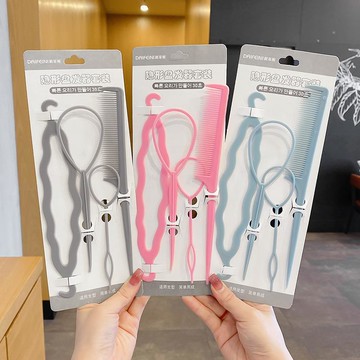 編發工具盤發造型神器拉發針女童扎發穿發掏發綁發套裝