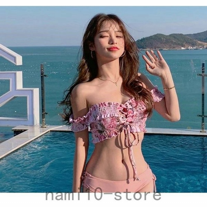 韓国 レディース タンキニ 水着 可愛い オフショルダー オフショル 大きいサイズ 通販 Lineポイント最大get Lineショッピング