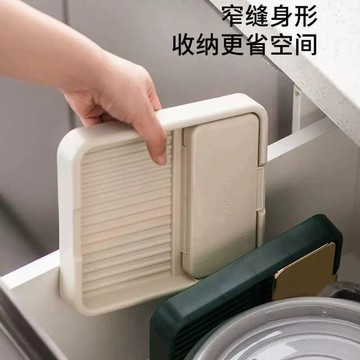 可摺疊鍋蓋收納架 日式簡約菜板置物筐 防滑廚房鍋蓋架 微波爐旁收納神器 便攜廚房小工具 台灣出貨