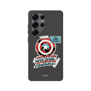 Galaxy S25 Ultra SolidSuit 黑 - 迪士尼-漫威 Marvel - 漫威系列 - 美國隊長 – 復古盾牌