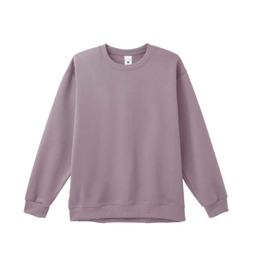 韓版圓領大學T-霧霾紫XL