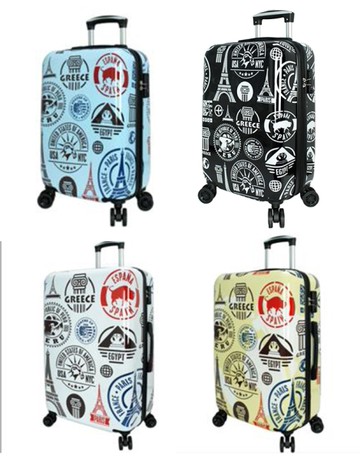 ~雪黛屋~Eason 28吋行李箱固定海關密碼鎖PC+ABS硬殼360度旋轉飛機輪U024