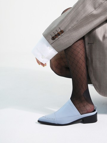 Wing tip bloafers - Sky blue