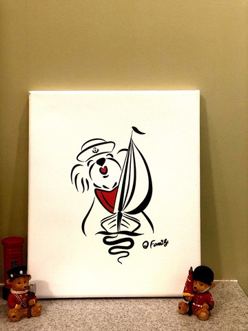 Q Family 無框畫 一帆風順 還可從Q family 圖庫中另選圖案訂製