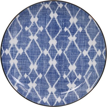 《Tokyo Design》和風餐盤(菱紋藍21.5cm) | 餐具 器皿 盤子【領券滿額再折千7/31止】