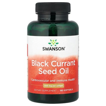 Swanson Vitamins, 黑醋慄籽油，500 毫克，180 粒軟凝膠