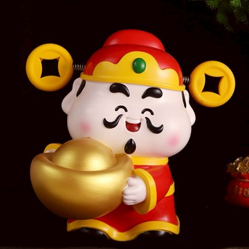 🐎新年快樂🔜 快速出貨【招財貓的家】9寸搪膠開運財神爺公仔存錢筒 生日禮物 開業禮物 開運 招財 喬遷禮物 交換禮物