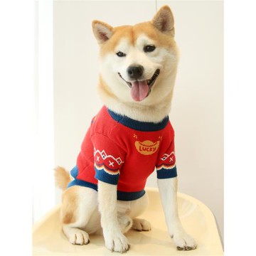 狗狗衣服秋冬款馬年潮牌寵物過年貓咪柴犬法斗柯基喜慶新年毛衣