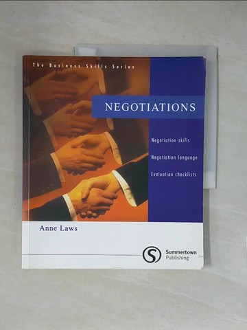 【書寶二手書T1／溝通_ZFP】Negotiations_Anne Laws.