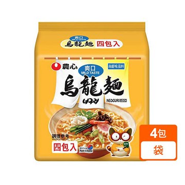 【蝦皮直營】韓國農心 爽口海鮮味烏龍麵 (4包/袋) 韓國泡麵 拉麵 麵條 Q彈