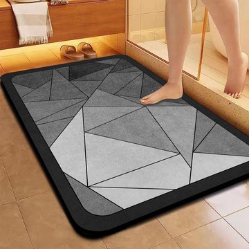 地墊硅藻泥吸水地毯橡膠底防滑腳墊簡約輕奢門廳廚房浴室門口耐髒速乾家用 10909