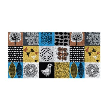 【好物良品】80x120cm_日本居家大尺寸可剪裁玄關大門絲圈刮泥地墊-自然森林