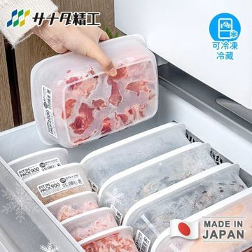【日本SANADA】日本製可微波堆疊保鮮盒600ml-5件組（PP5/透明/密封）