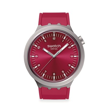 Swatch SCARLETT SHIMMER 大錶面手錶/瑞士製造 SB07S104 (47mm)【官方旗艦店】