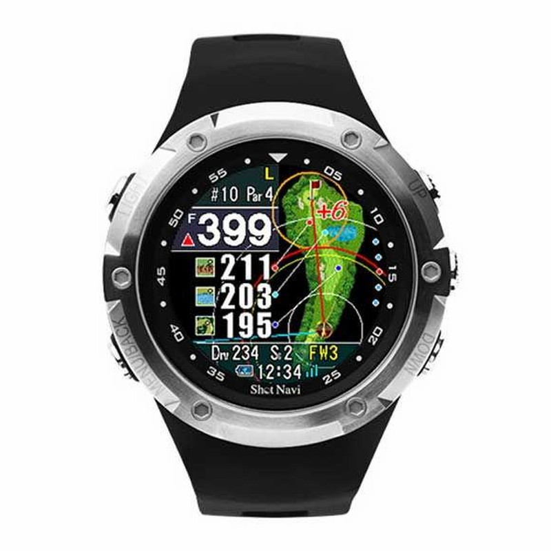 ショットナビ ゴルフW1 エヴォルブ グレーベゼル ブラック×グレー