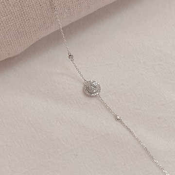 高貴階級的 Adelaide | 雙圈 | 18K金鑽石手鍊 (可客製化)