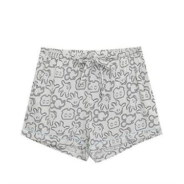 外貿清倉/人棉涼爽~卡通印花垂感涼感睡褲 寬松透氣起居褲家居