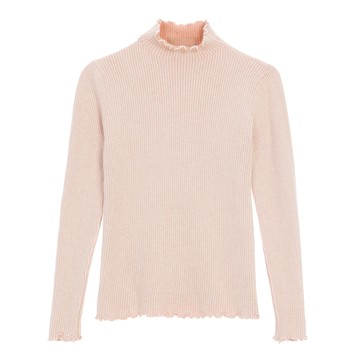 PLAYBOY - 高領內鋪絨毛基礎上衣 - 杏色/752-9141-60-4