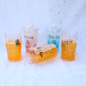 影樓婚紗攝影道具啤酒杯外景旅拍照相寫真主題時尚字母杯子碎冰杯