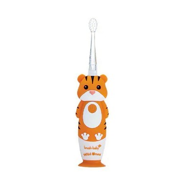 【安琪兒婦嬰百貨】英國 Brush Baby WildOnes充電式兒童聲波電動牙刷(0-10Y)-老虎托比