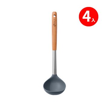 【FUJI-GRACE】FJ-961 耐熱不沾鍋專用矽膠湯勺 四入組