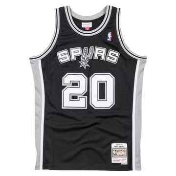 mitchell & ness NBA 球迷版球衣 MANU GINOBILI #20 2002-03 聖安東尼奧馬刺 ROAD  黑色  L
