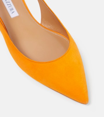 Aquazzura Purist suede slingback flats