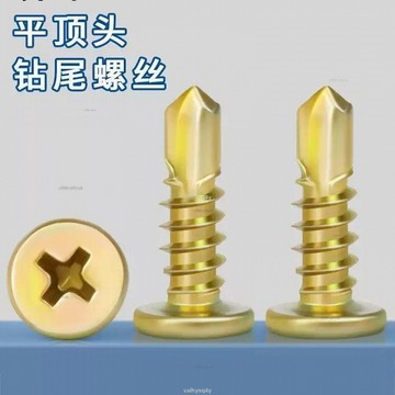 免運 彩鋅平頂頭鉆尾螺絲釘輕鋼龍骨專用螺絲自攻自鉆石膏板燕尾絲