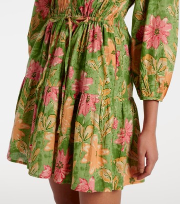 Velvet Floral cotton minidress