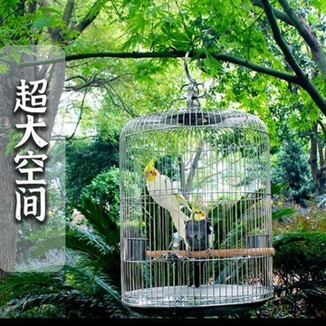 全場免運🔈不鏽鋼鳥籠大小型號手提式八哥畫眉鷯哥豪華宅不鏽鋼掛鉤玄鳳大號