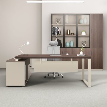 【免運/可開票】 實木桌 會議桌 泡茶桌 老闆辦公桌 洽談桌 電腦桌 老闆辦公桌現代主管桌子辦公室主管桌經理桌椅組合總裁