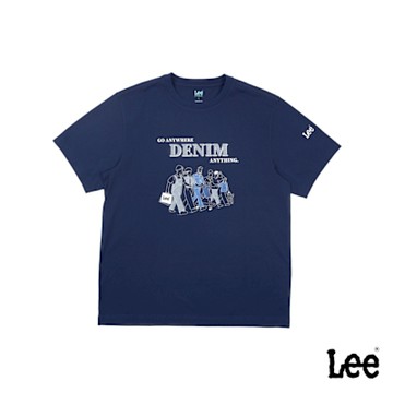 Lee 男款 舒適版型 DENIM卡通圖案短袖圓領TEE 兩色