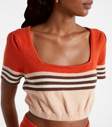 Zimmermann Ascension knitted cotton-blend top