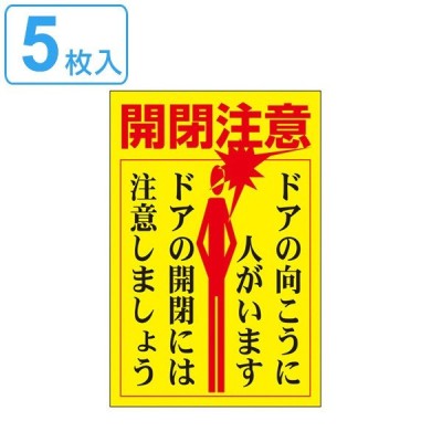 ドア ノブ 標示ステッカー 開閉注意 貼り400 5枚1組 日本製 ドアサイン ドア表示 注意 通販 Lineポイント最大0 5 Get Lineショッピング