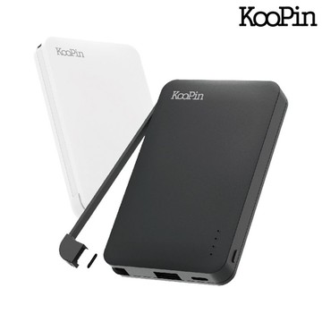 KooPin 8208 極簡風自帶線 Type-C 行動電源(5000mAh) 自帶線 Type-C USB