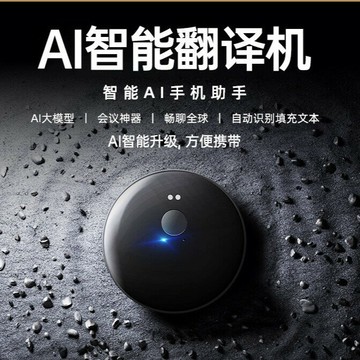 智能翻譯機ai102圓形多國語言便攜Ai翻譯器藍牙語音同聲實時傳譯【北歐家居生活】