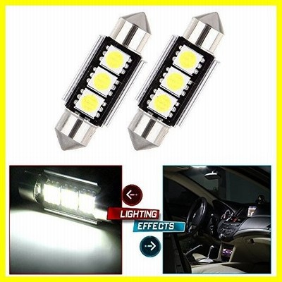 送料無料 cciyu 36mm Error Free Festoon LED Bulbs ホワイト Super Bright Interior Car Lights C5W DE3423 DE3425 6411 6418 6423 6461 6418 fit for
