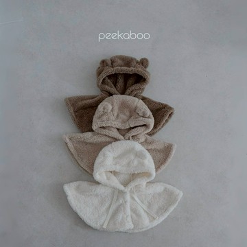 peekaboo 泰迪熊絨毛斗篷【現貨+預購】保暖衣服 韓國童裝 兒童外套 兒童衣服 寶寶衣服 嬰兒衣服 韓國童裝