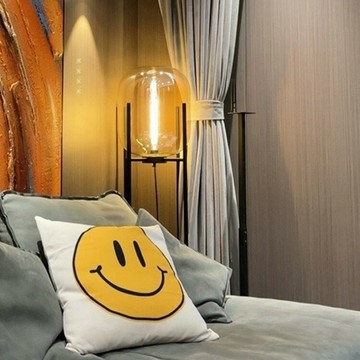 【含稅/免運】 北歐客廳落地燈臥室床頭書房玻璃冬瓜臺燈酒店設計師復古工業風格