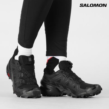 【Salomon索羅門】SPEEDCROSS 6 女款 野跑鞋 黑/幻影灰