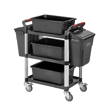 康得倫KTL 三層圍邊工作車 黑色 全配 /台 KT-707FG【APP滿額下單10%點數(單一帳號最高5000點)】1/31止