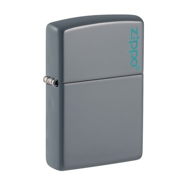 Zippo 【官方授權店】 Classic Flat Grey  Logo水泥灰色防風打火機