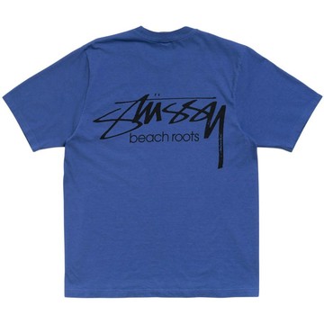STUSSY 1905198 BEACH ROOTS PIGMENT DYED TEE 短T (水洗藍色)