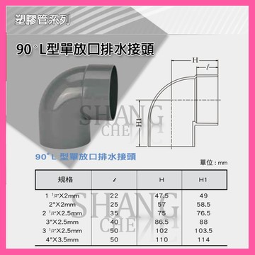 🚀蝦店隔日到貨🔥南亞 PVC 排L90度彎頭(單放口) 4"x90度(單) L型 排水 水管接頭