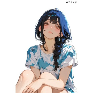 【8 月新作】07-139-0255 人物貼紙 簡約夏日女子