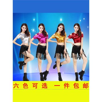 新款c哩c哩舞蹈服女ds亮片現代舞蹈服成人嘻哈爵士舞演出服裝學生
